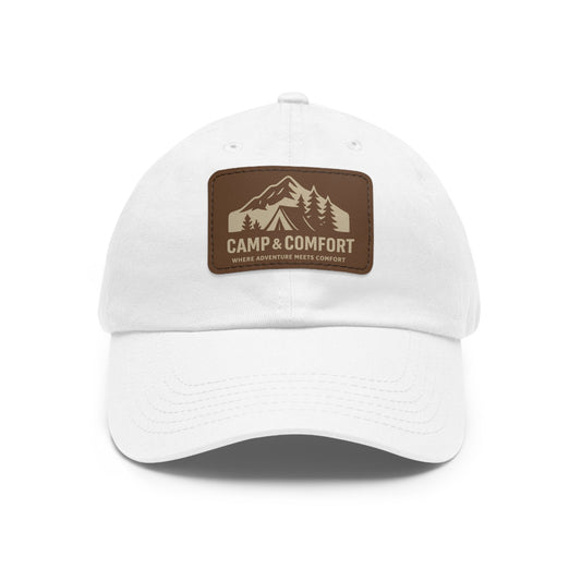 Adventure Dad Hat with Leather Patch - Camp & Comfort - Camp and Comfort