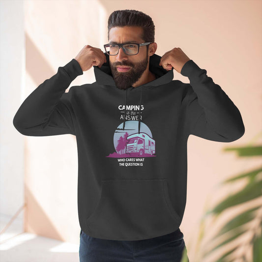 "Camping Is the Answer – Cozy Outdoor Hoodie" - Camp and Comfort